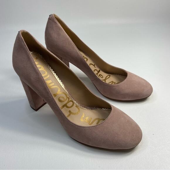 Sam Edelman Stillson Stacked Block Heels Suede Size 8.5 - Picture 1 of 7